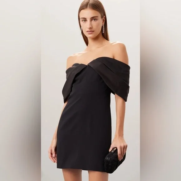 ML Monique Lhuillier Luna Crepe Mini Dress - Picture 1 of 13